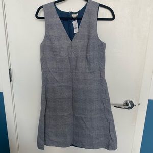 J. Crew v-neck sheath dress navy blue